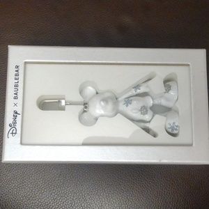 NIB Disney Baublebar Snowflake Mickey bag tag